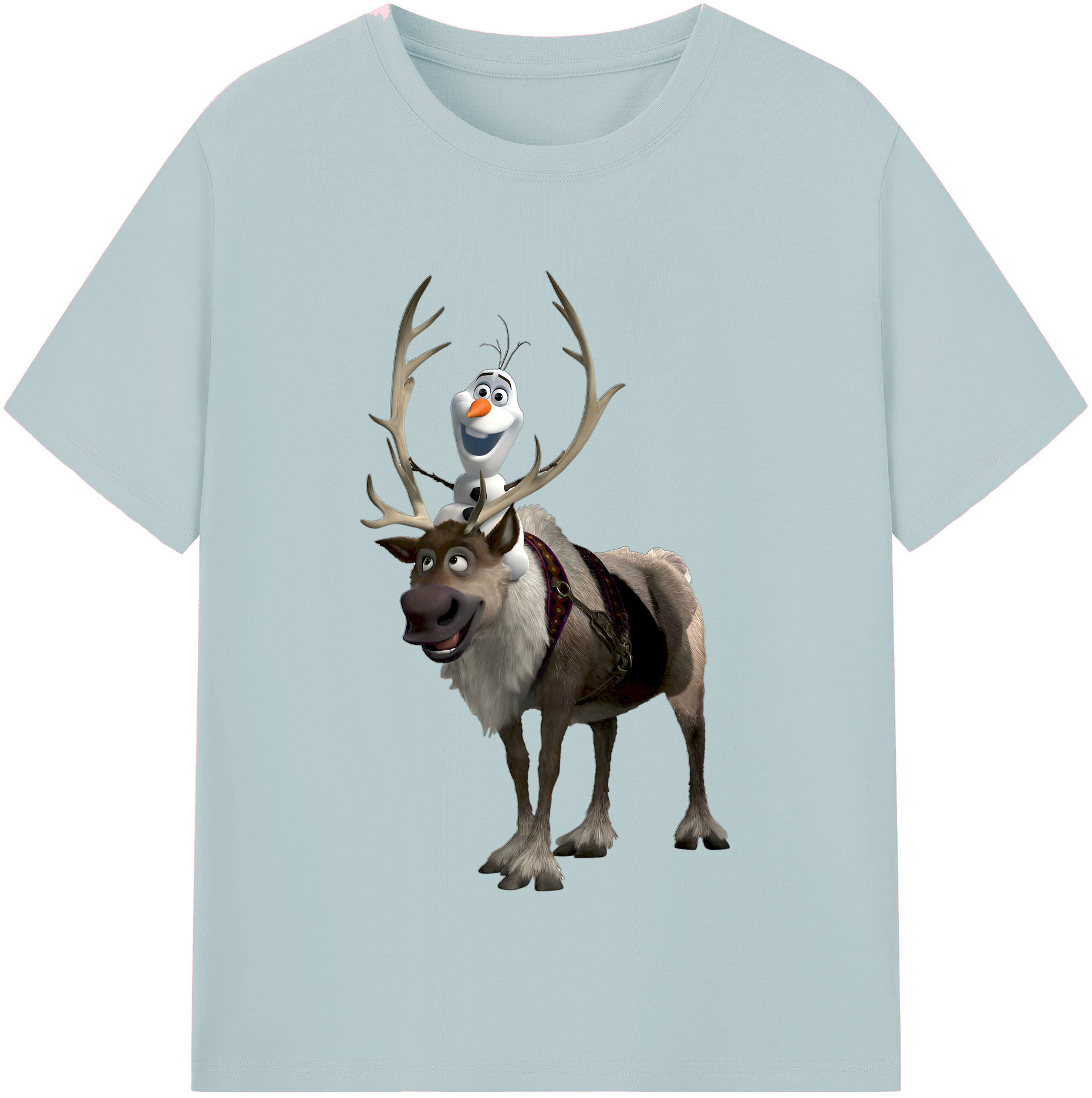 （画像用） アナと雪の女王 アンナ エルサ Frozen Anna Elsa 綿100％半袖Tシャツ（フロントプリント）